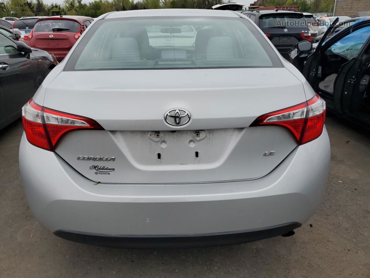 2016 Toyota Corolla L Silver vin: 2T1BURHE0GC533371