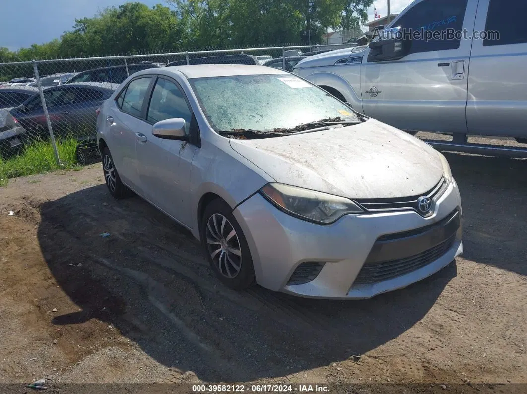 2016 Toyota Corolla Le Silver vin: 2T1BURHE0GC559341