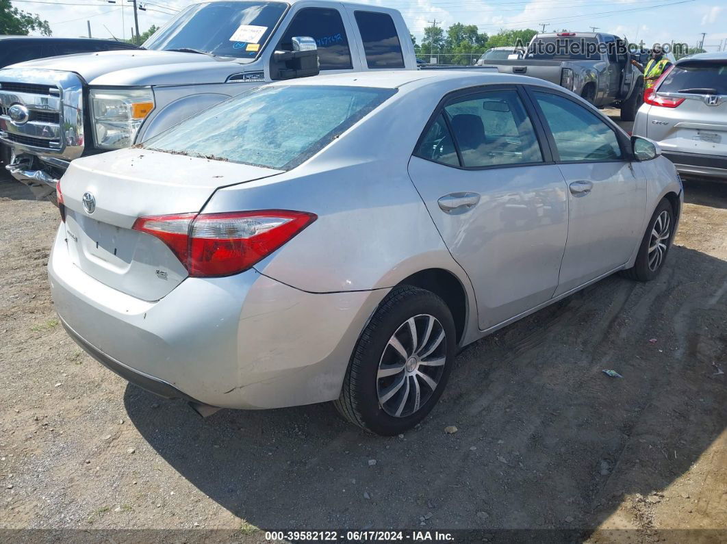 2016 Toyota Corolla Le Серебряный vin: 2T1BURHE0GC559341