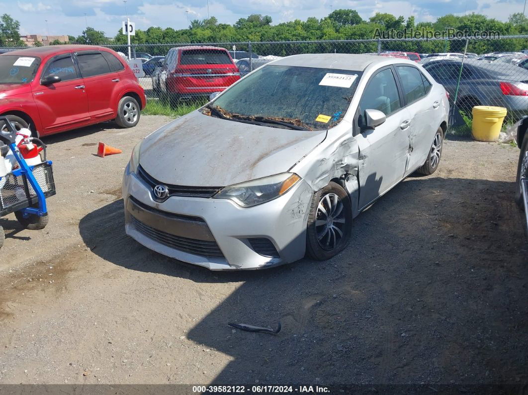 2016 Toyota Corolla Le Серебряный vin: 2T1BURHE0GC559341