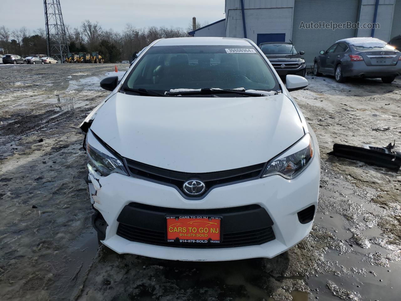 2016 Toyota Corolla L White vin: 2T1BURHE0GC574650