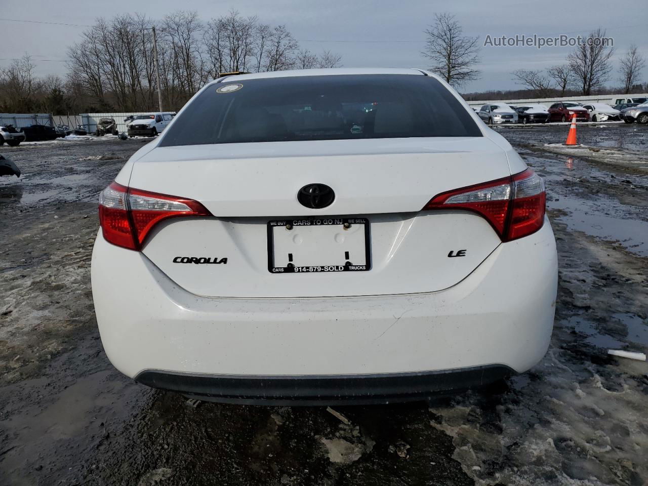 2016 Toyota Corolla L White vin: 2T1BURHE0GC574650