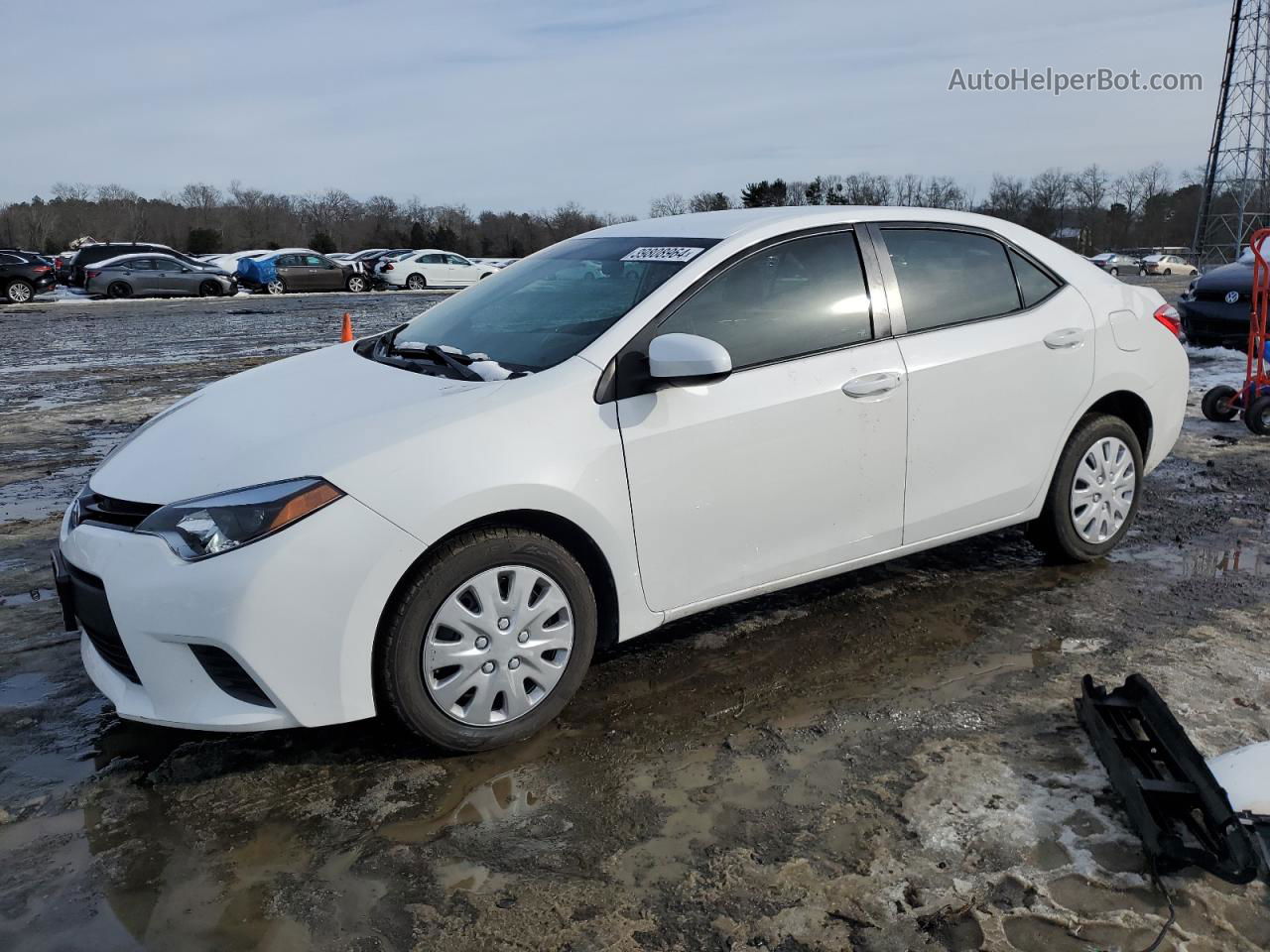 2016 Toyota Corolla L White vin: 2T1BURHE0GC574650