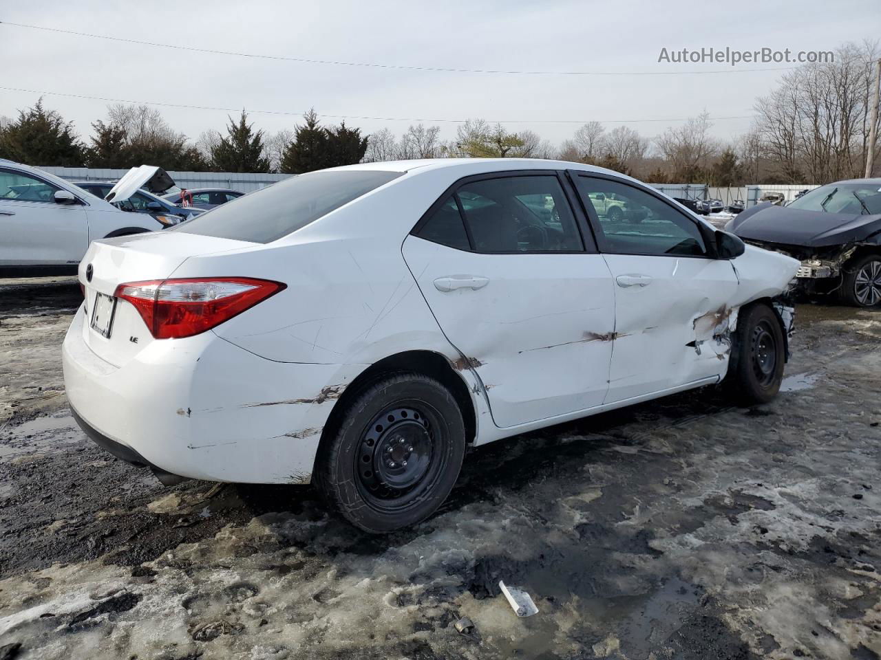 2016 Toyota Corolla L White vin: 2T1BURHE0GC574650