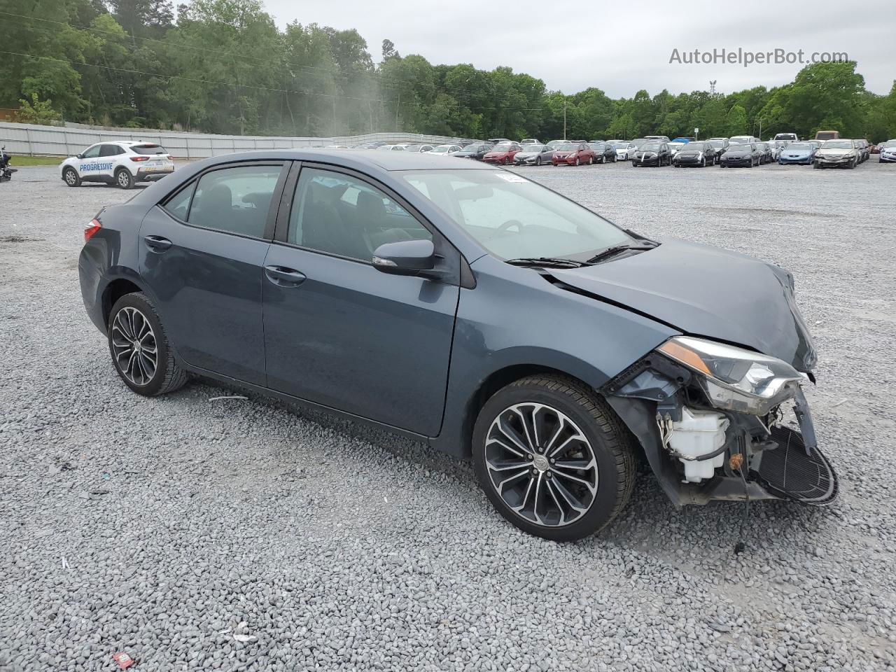 2016 Toyota Corolla L Blue vin: 2T1BURHE0GC621613