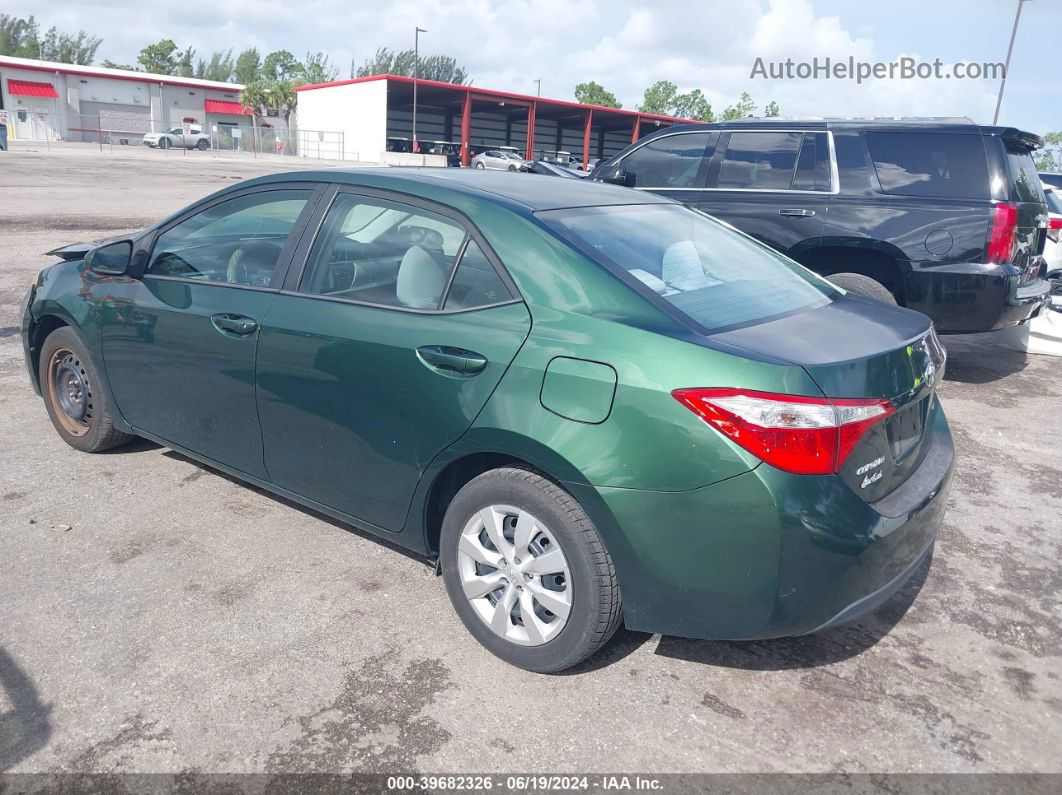 2016 Toyota Corolla Le Зеленый vin: 2T1BURHE0GC626133