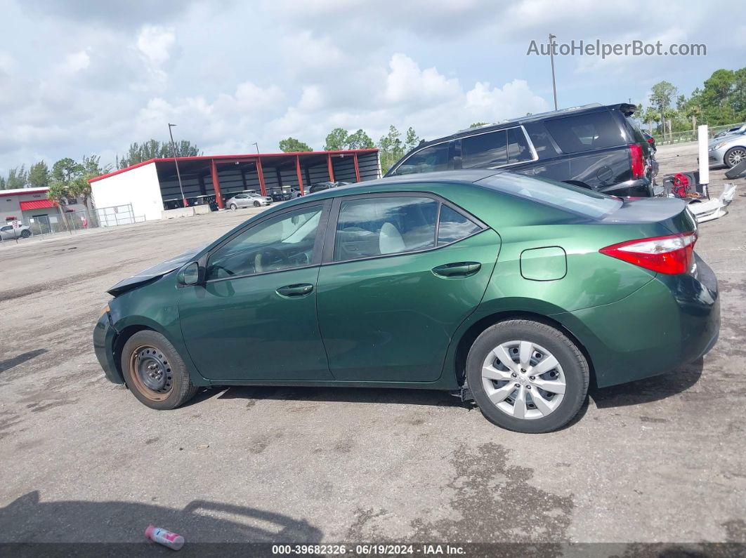 2016 Toyota Corolla Le Green vin: 2T1BURHE0GC626133