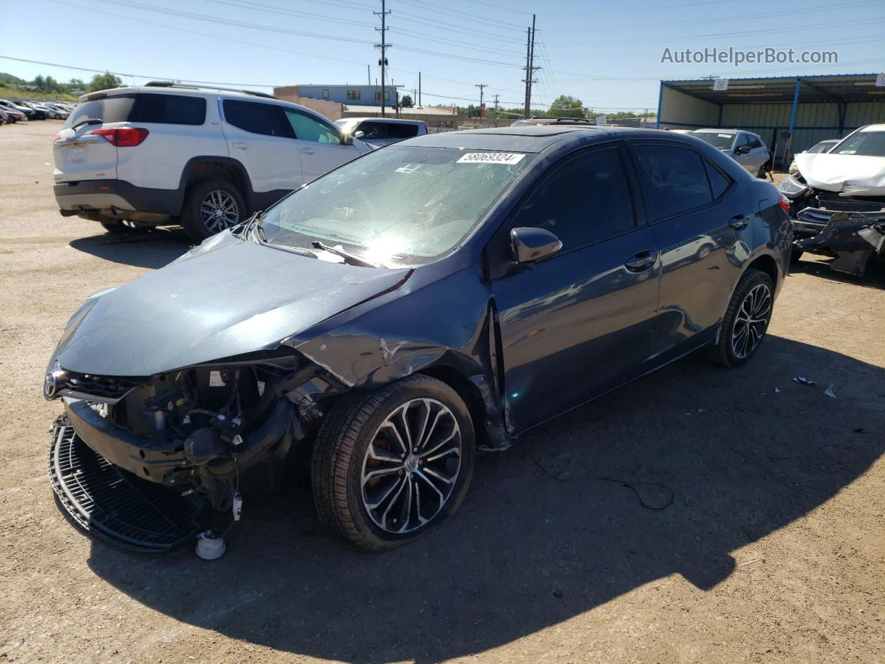 2016 Toyota Corolla L Синий vin: 2T1BURHE0GC638508