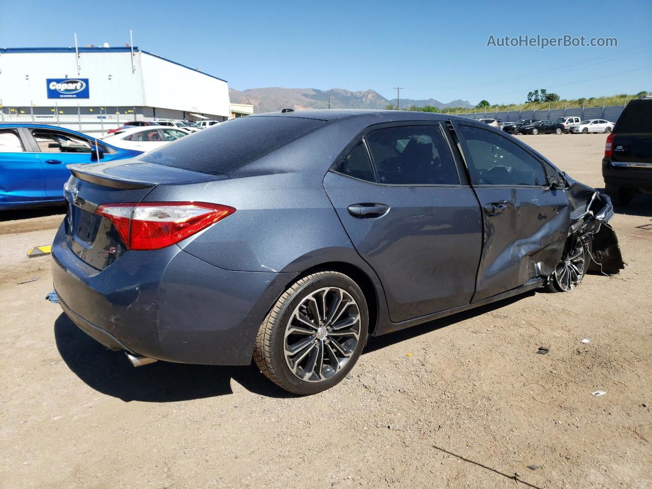 2016 Toyota Corolla L Blue vin: 2T1BURHE0GC638508