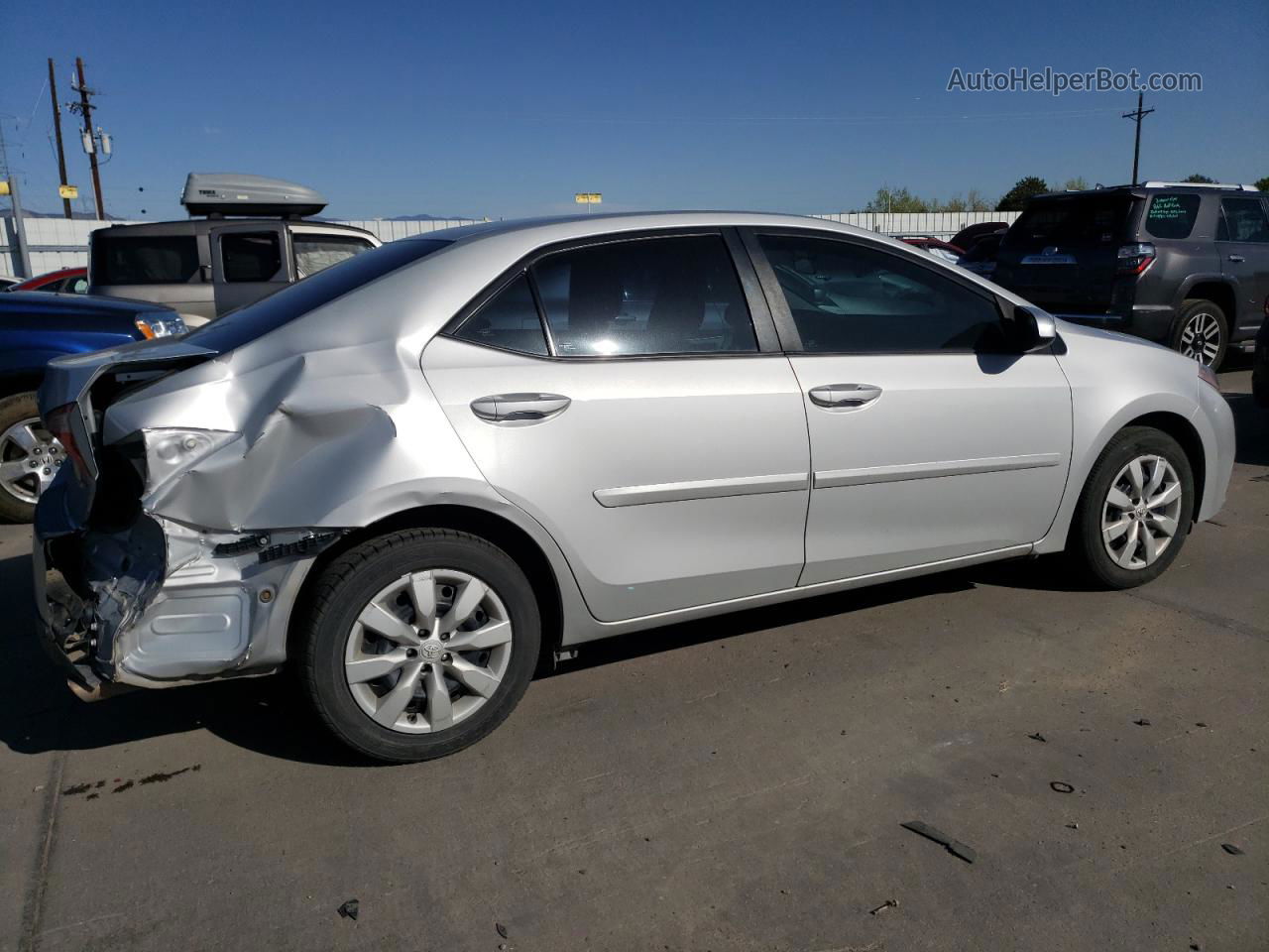 2016 Toyota Corolla L Silver vin: 2T1BURHE0GC640727