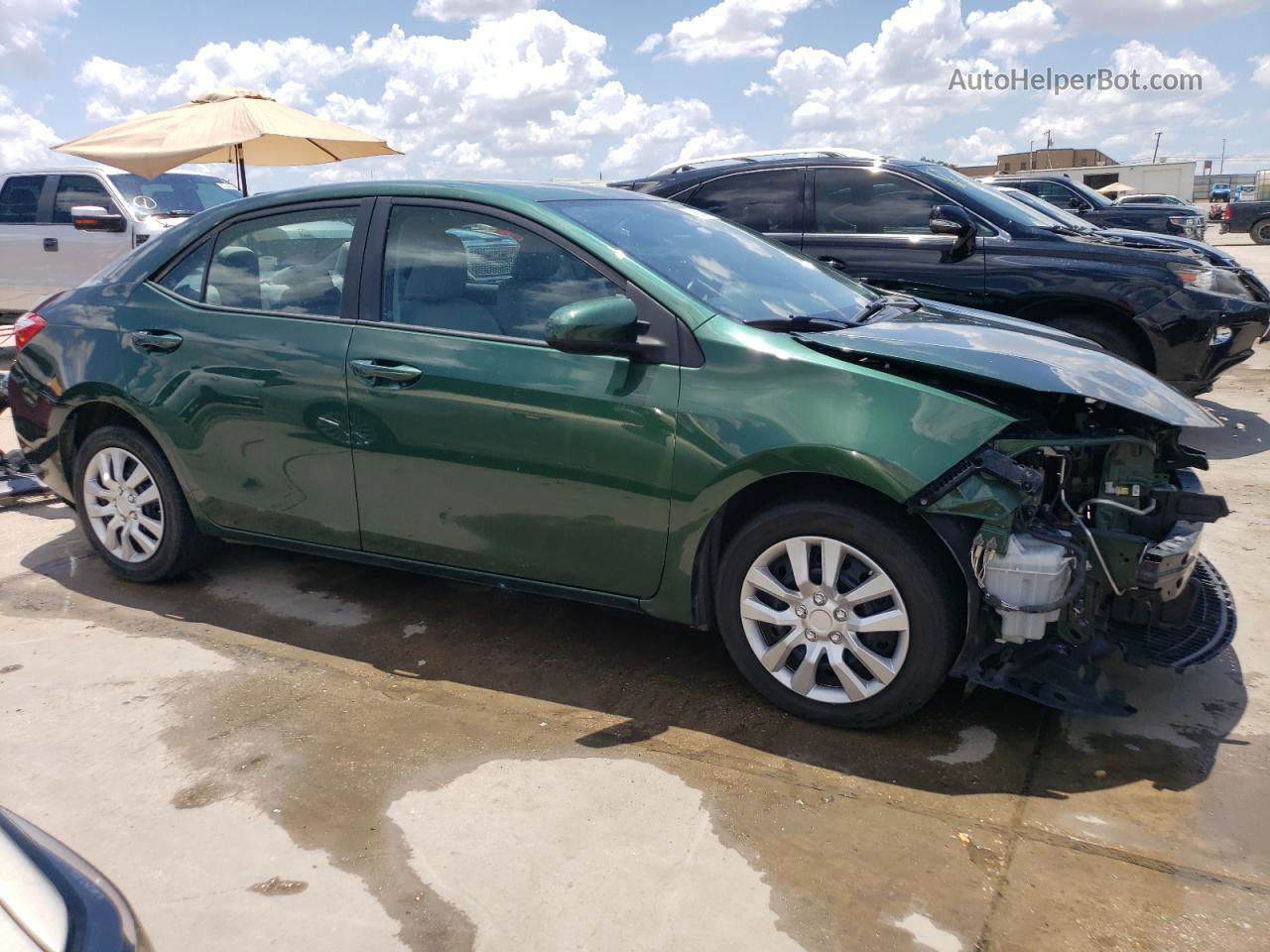 2016 Toyota Corolla L Green vin: 2T1BURHE0GC656880