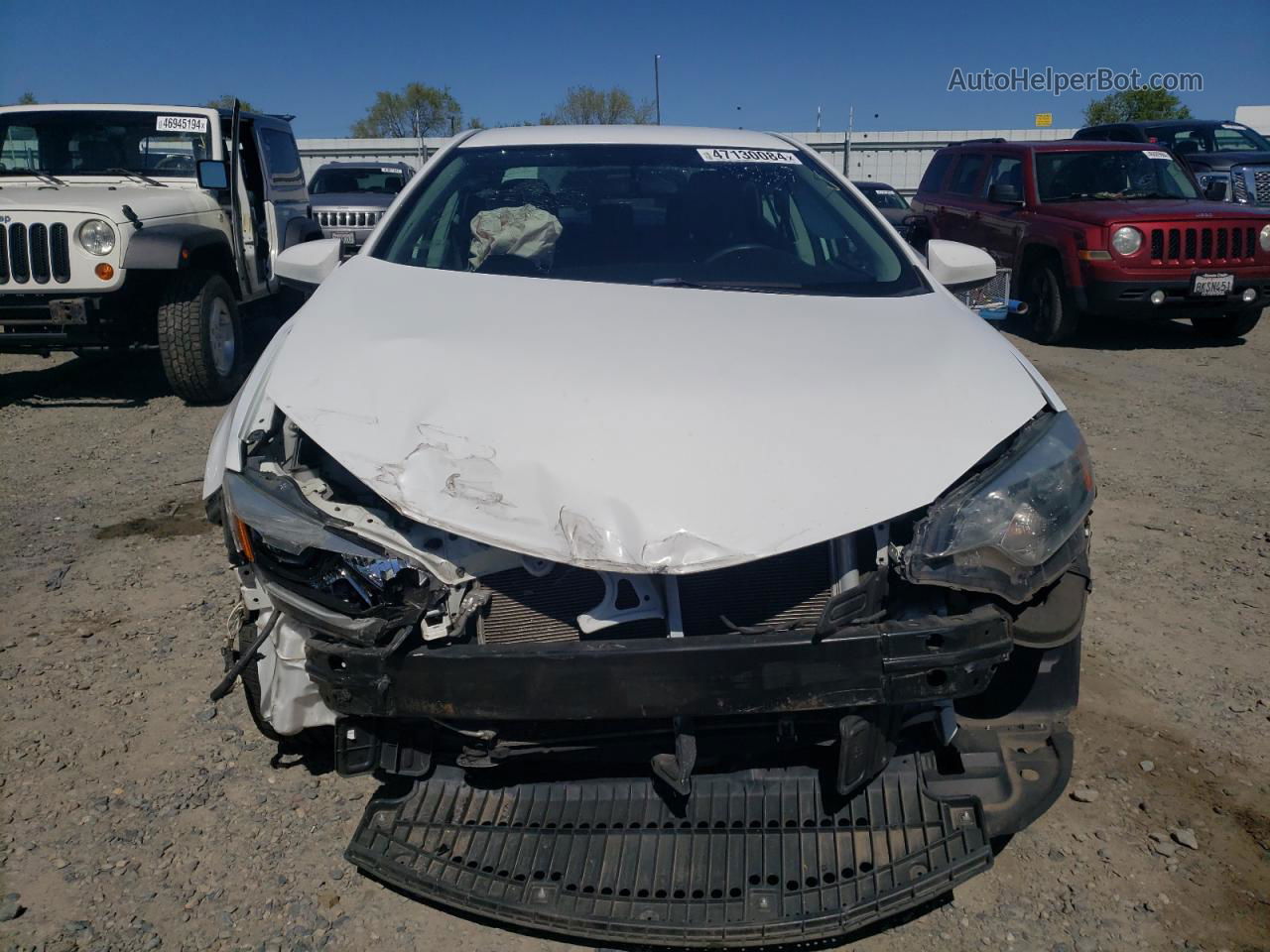 2016 Toyota Corolla L White vin: 2T1BURHE0GC684100