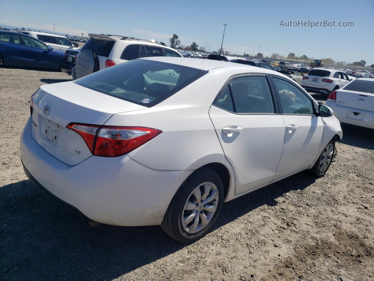 2016 Toyota Corolla L White vin: 2T1BURHE0GC684100