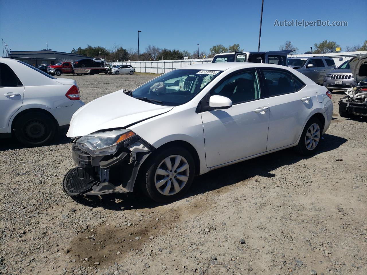 2016 Toyota Corolla L White vin: 2T1BURHE0GC684100