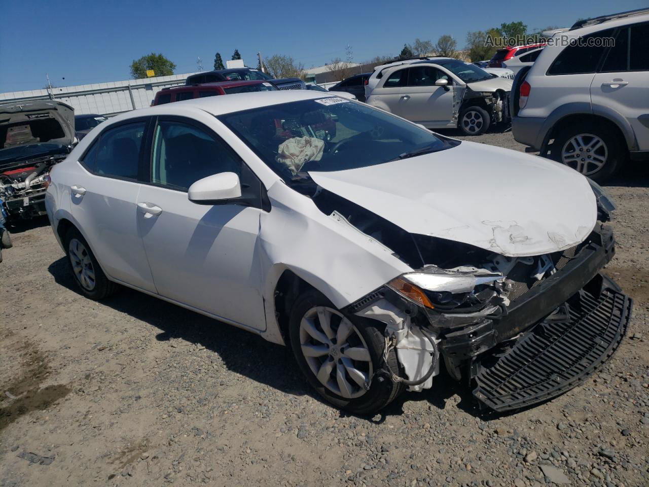 2016 Toyota Corolla L White vin: 2T1BURHE0GC684100