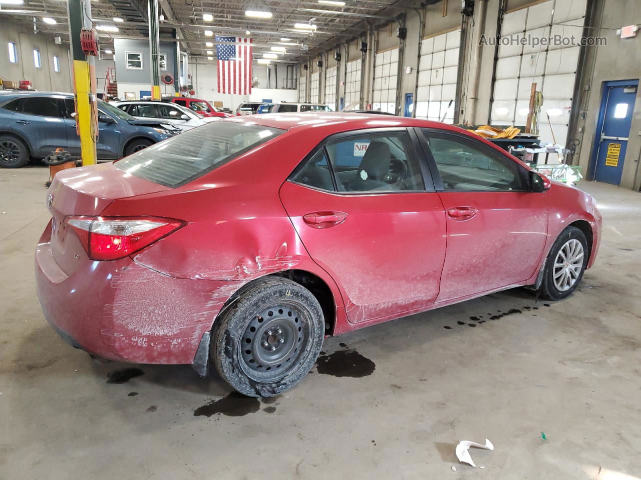 2016 Toyota Corolla L Red vin: 2T1BURHE0GC744652