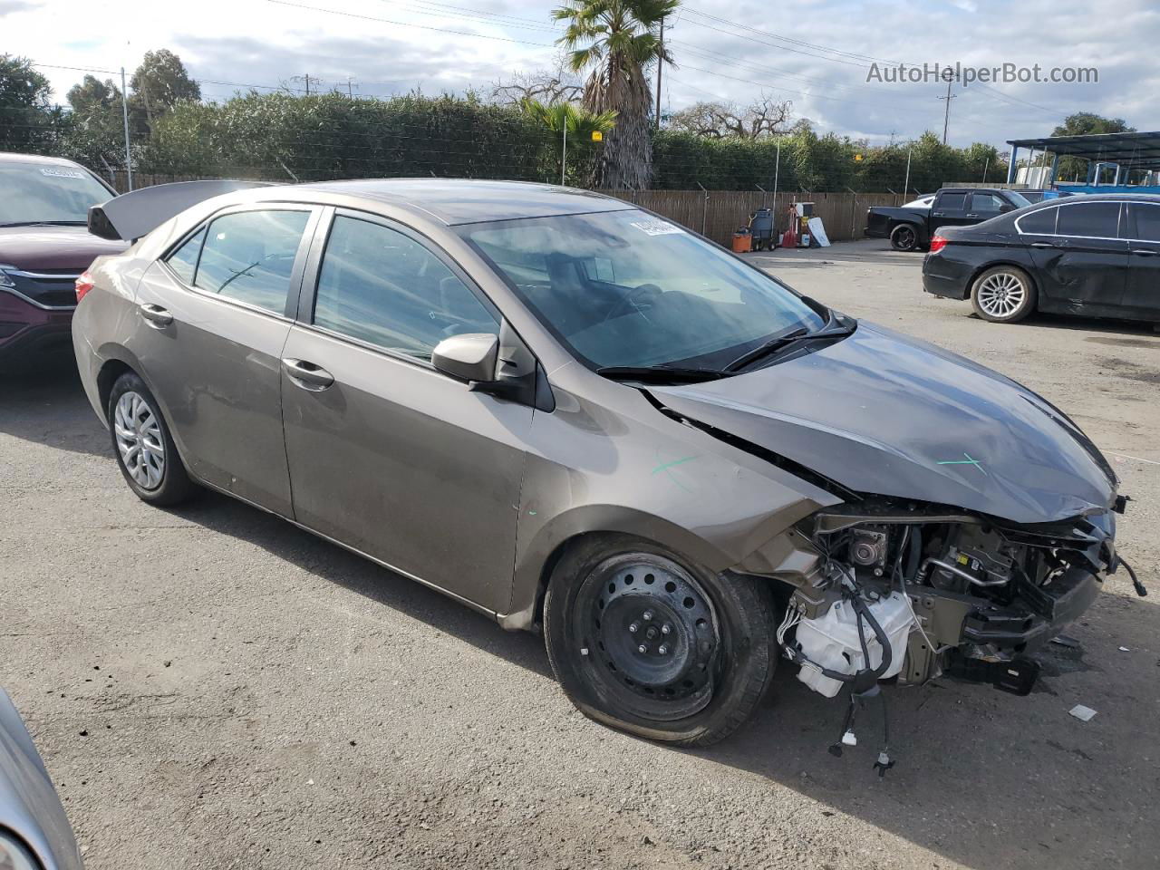 2017 Toyota Corolla L Серый vin: 2T1BURHE0HC770721