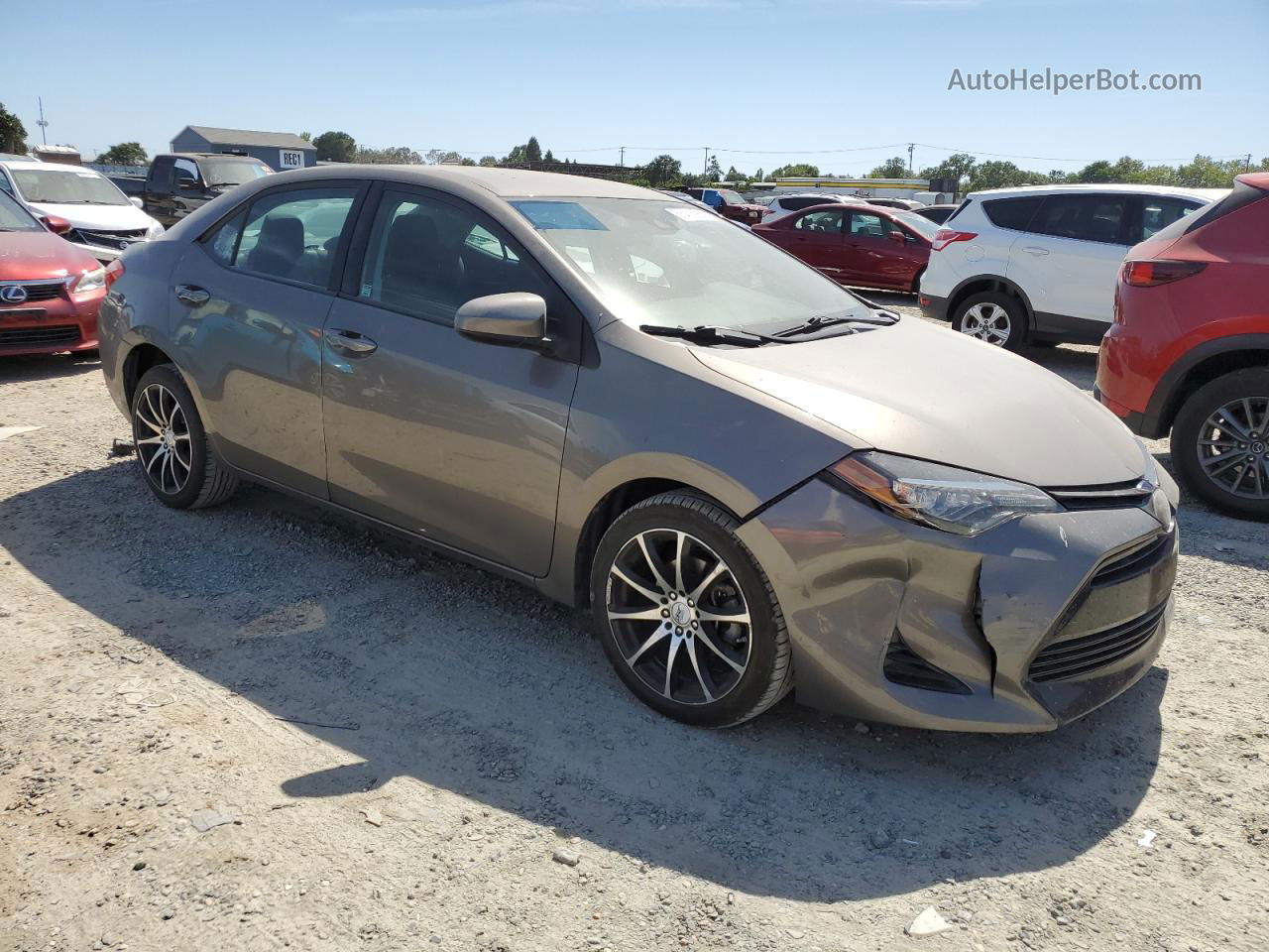 2017 Toyota Corolla L Gray vin: 2T1BURHE0HC779192