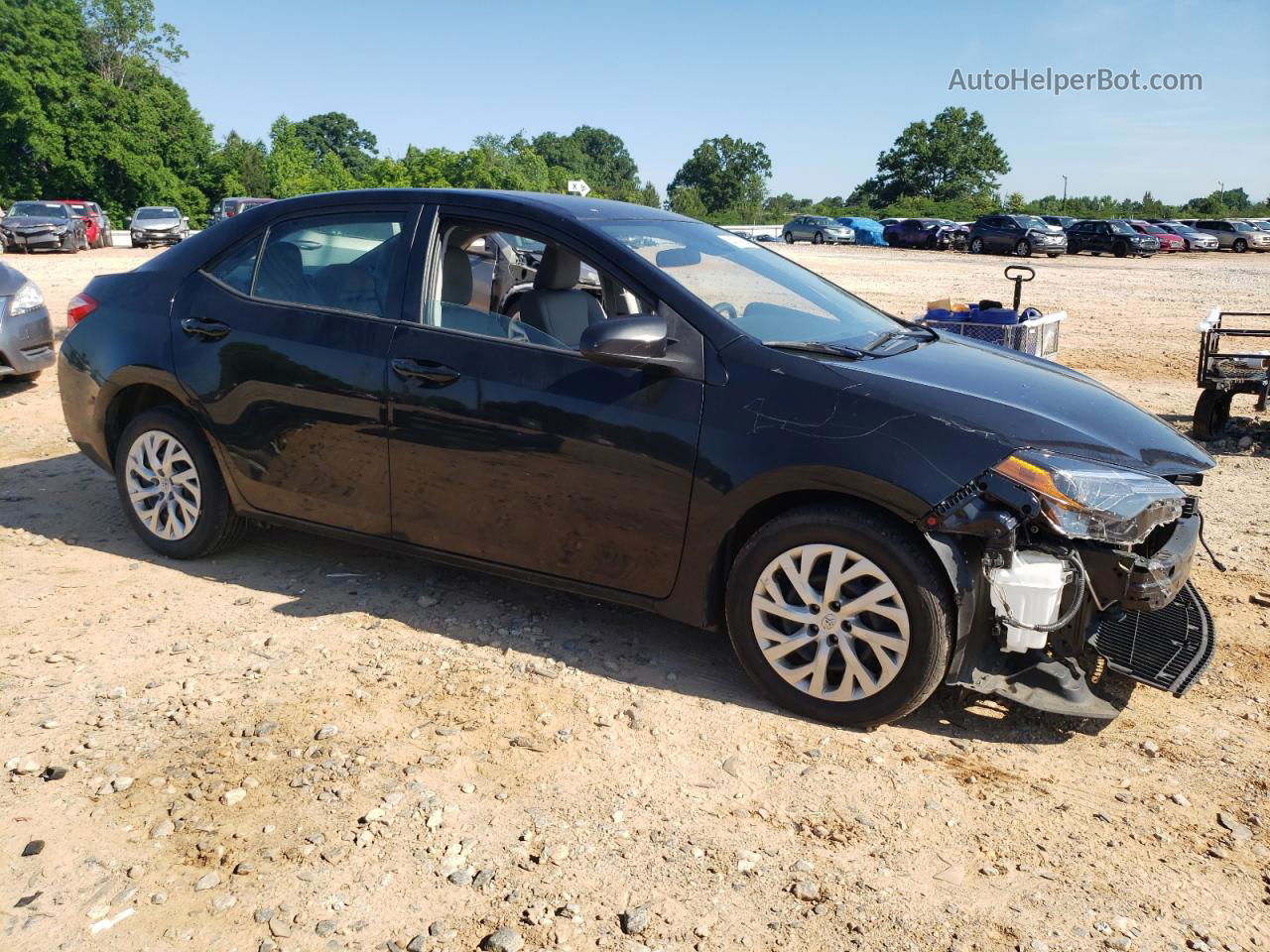 2017 Toyota Corolla L Black vin: 2T1BURHE0HC780407