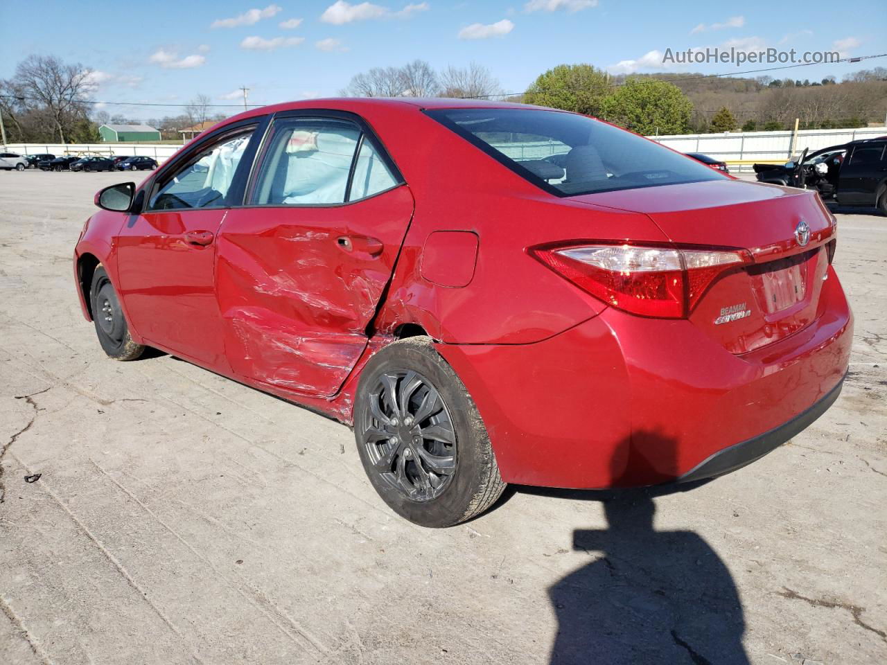 2017 Toyota Corolla L Red vin: 2T1BURHE0HC829511