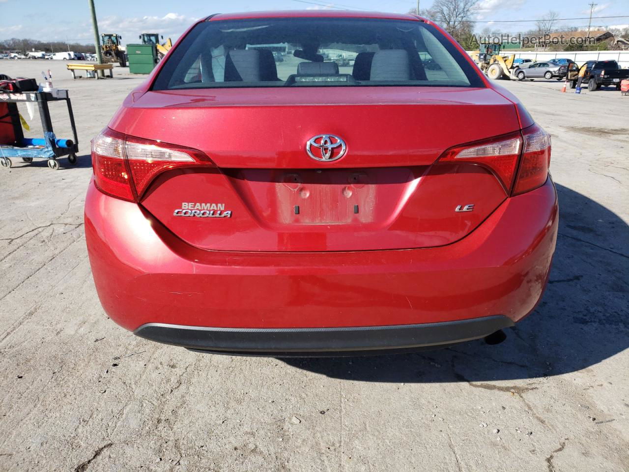 2017 Toyota Corolla L Red vin: 2T1BURHE0HC829511