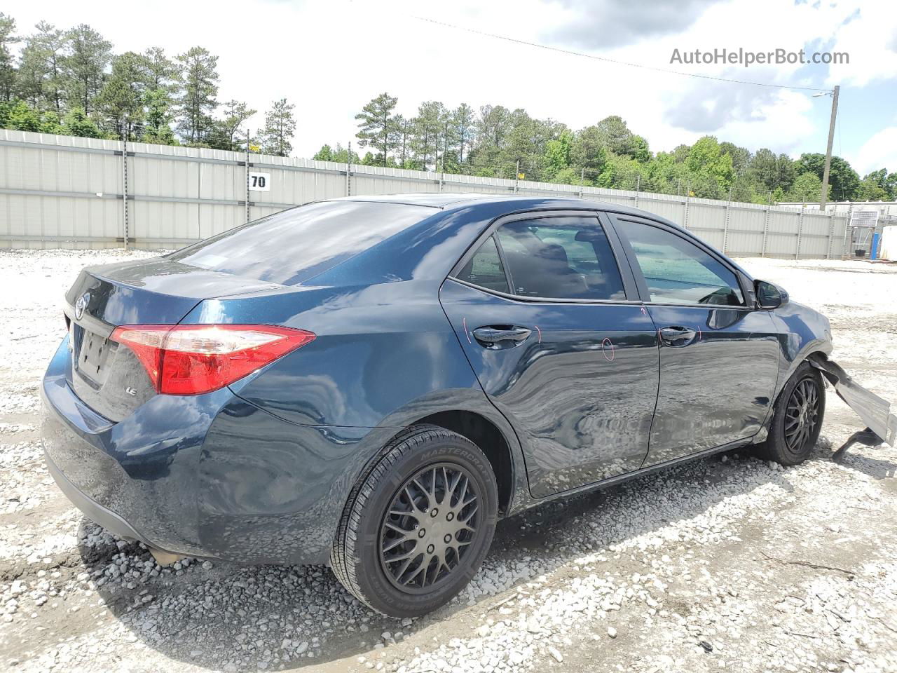 2017 Toyota Corolla L Blue vin: 2T1BURHE0HC841044