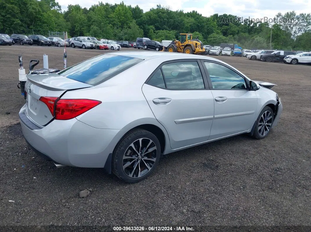 2017 Toyota Corolla Se Silver vin: 2T1BURHE0HC880264