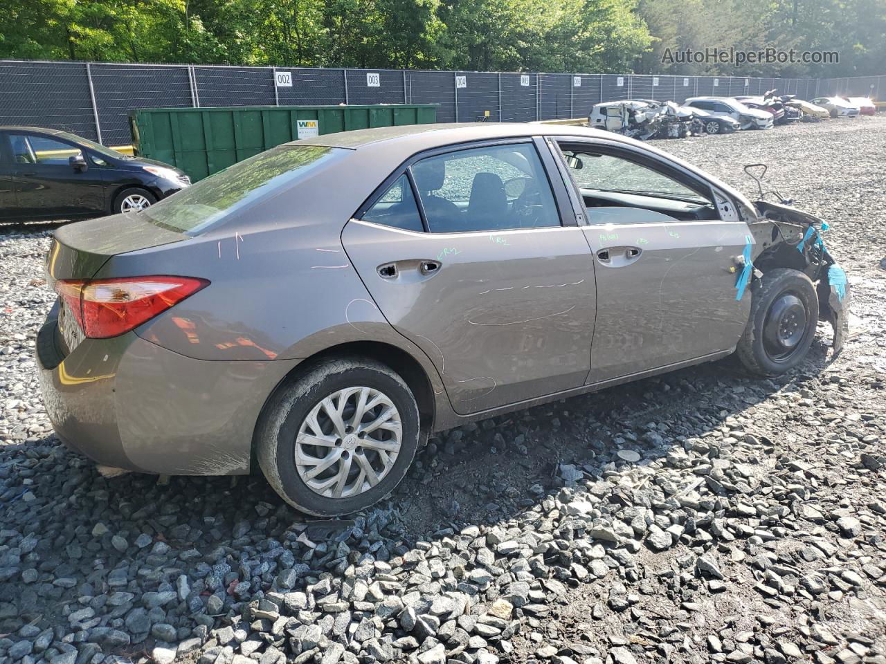 2017 Toyota Corolla L Gray vin: 2T1BURHE0HC894665