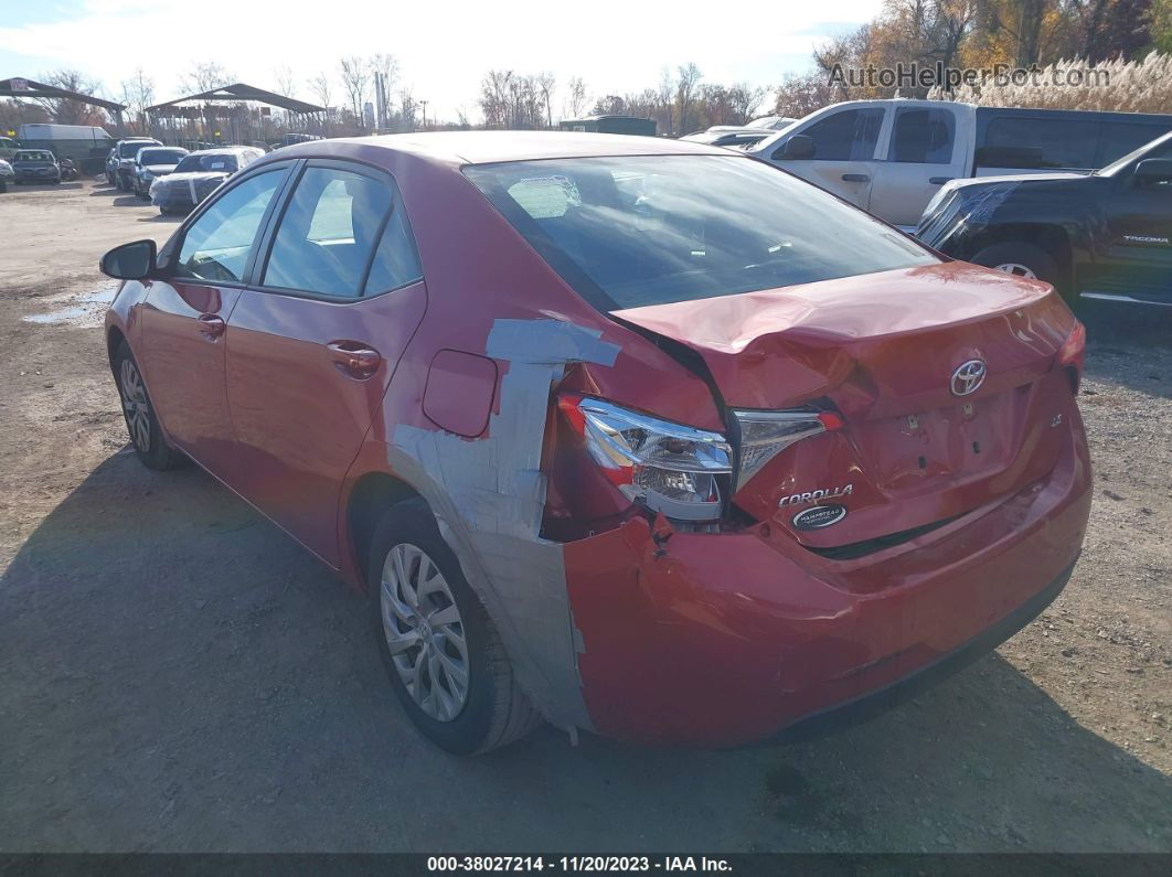 2017 Toyota Corolla Le Red vin: 2T1BURHE0HC897615