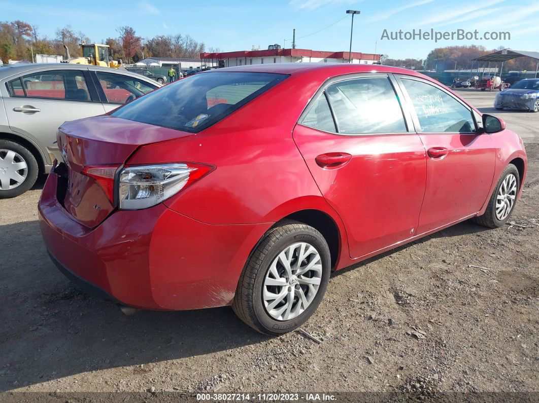 2017 Toyota Corolla Le Red vin: 2T1BURHE0HC897615