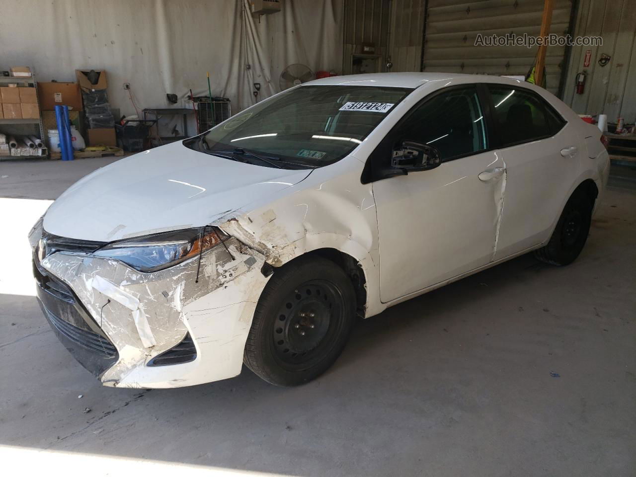 2017 Toyota Corolla L White vin: 2T1BURHE0HC905762