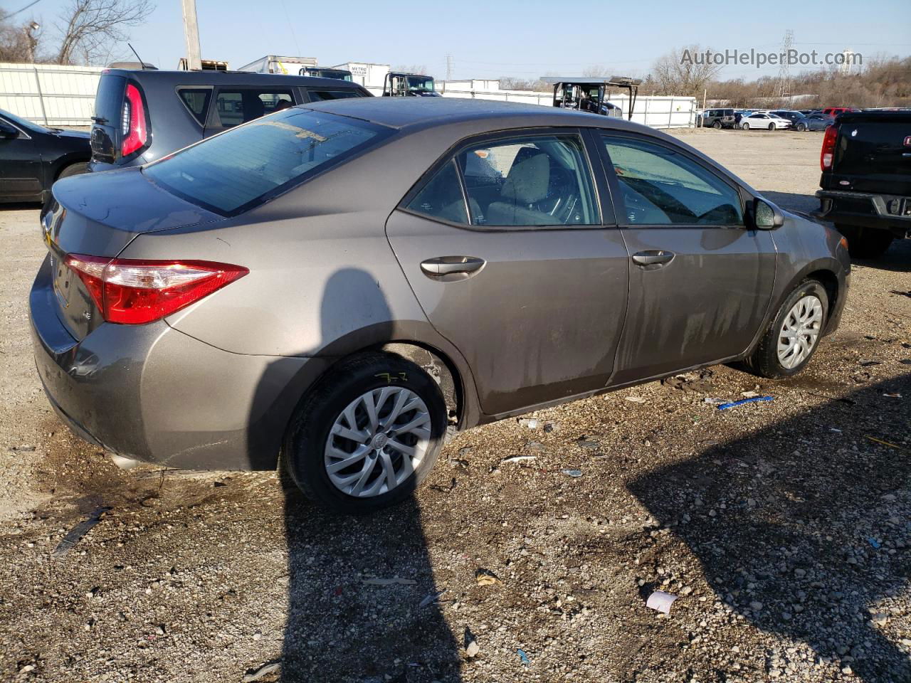 2017 Toyota Corolla L Серый vin: 2T1BURHE0HC920570