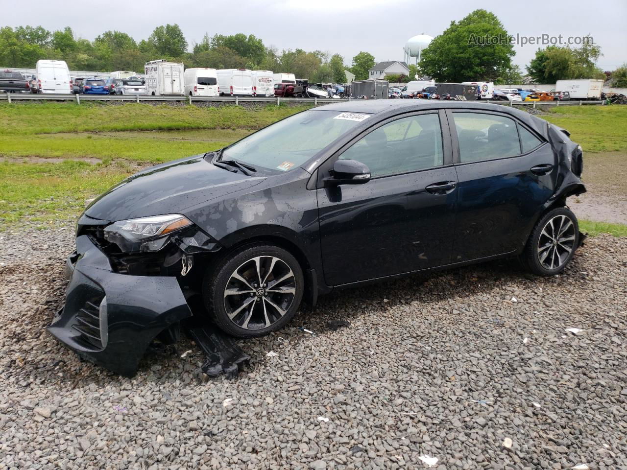 2017 Toyota Corolla L Black vin: 2T1BURHE0HC931794