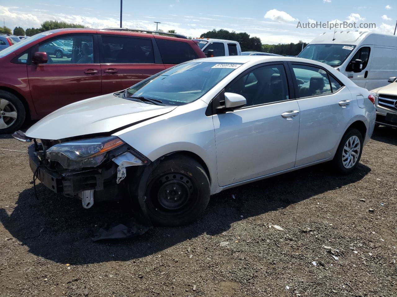 2017 Toyota Corolla L Silver vin: 2T1BURHE0HC933075