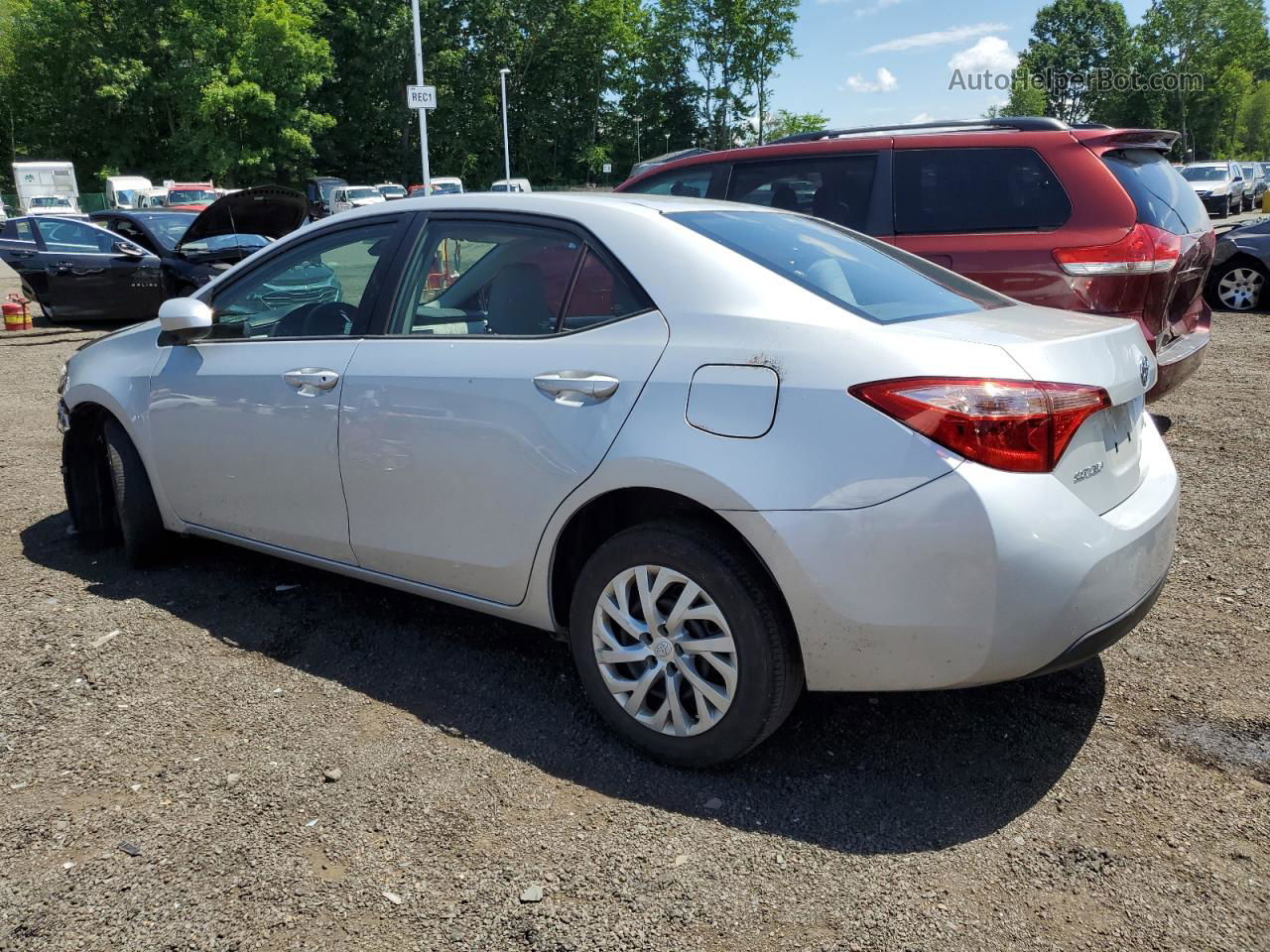 2017 Toyota Corolla L Silver vin: 2T1BURHE0HC933075