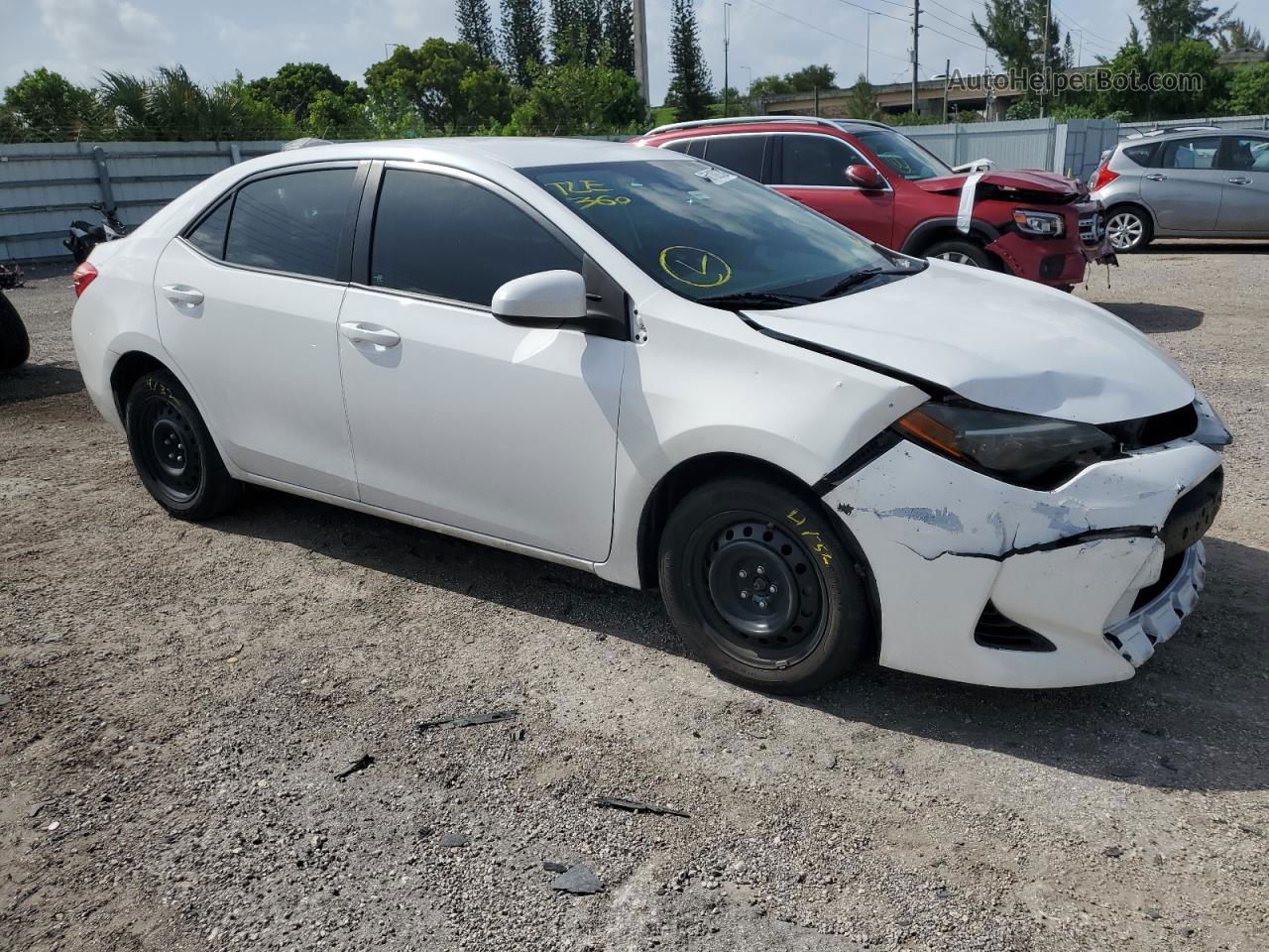 2017 Toyota Corolla L White vin: 2T1BURHE0HC948160