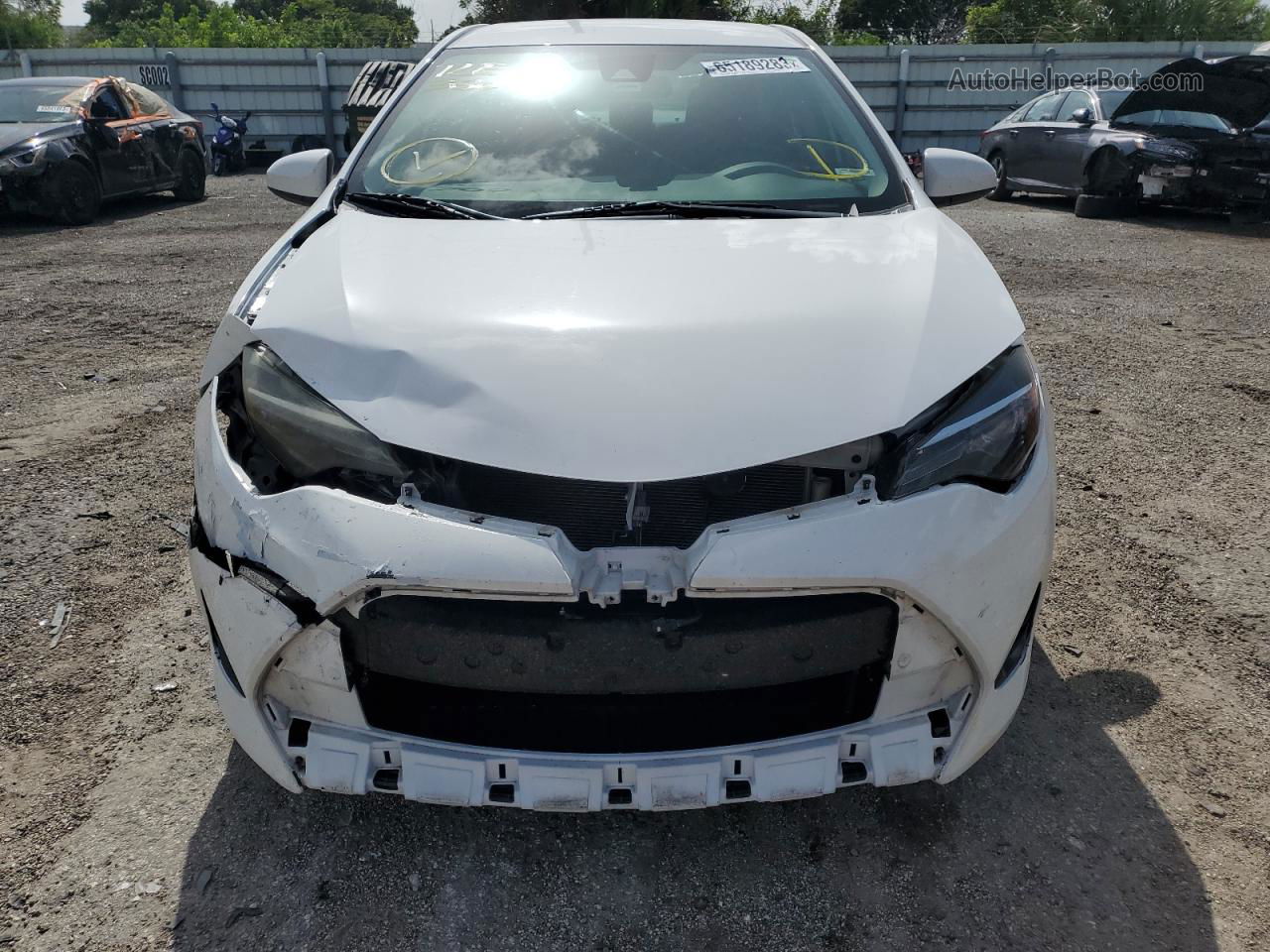 2017 Toyota Corolla L White vin: 2T1BURHE0HC948160