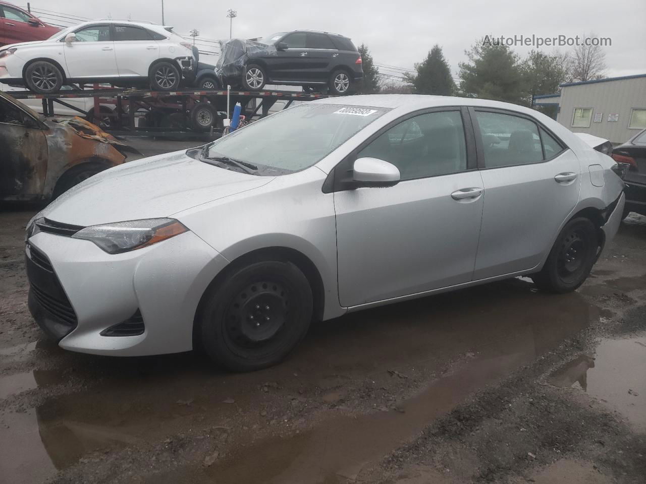 2017 Toyota Corolla L Silver vin: 2T1BURHE0HC953312