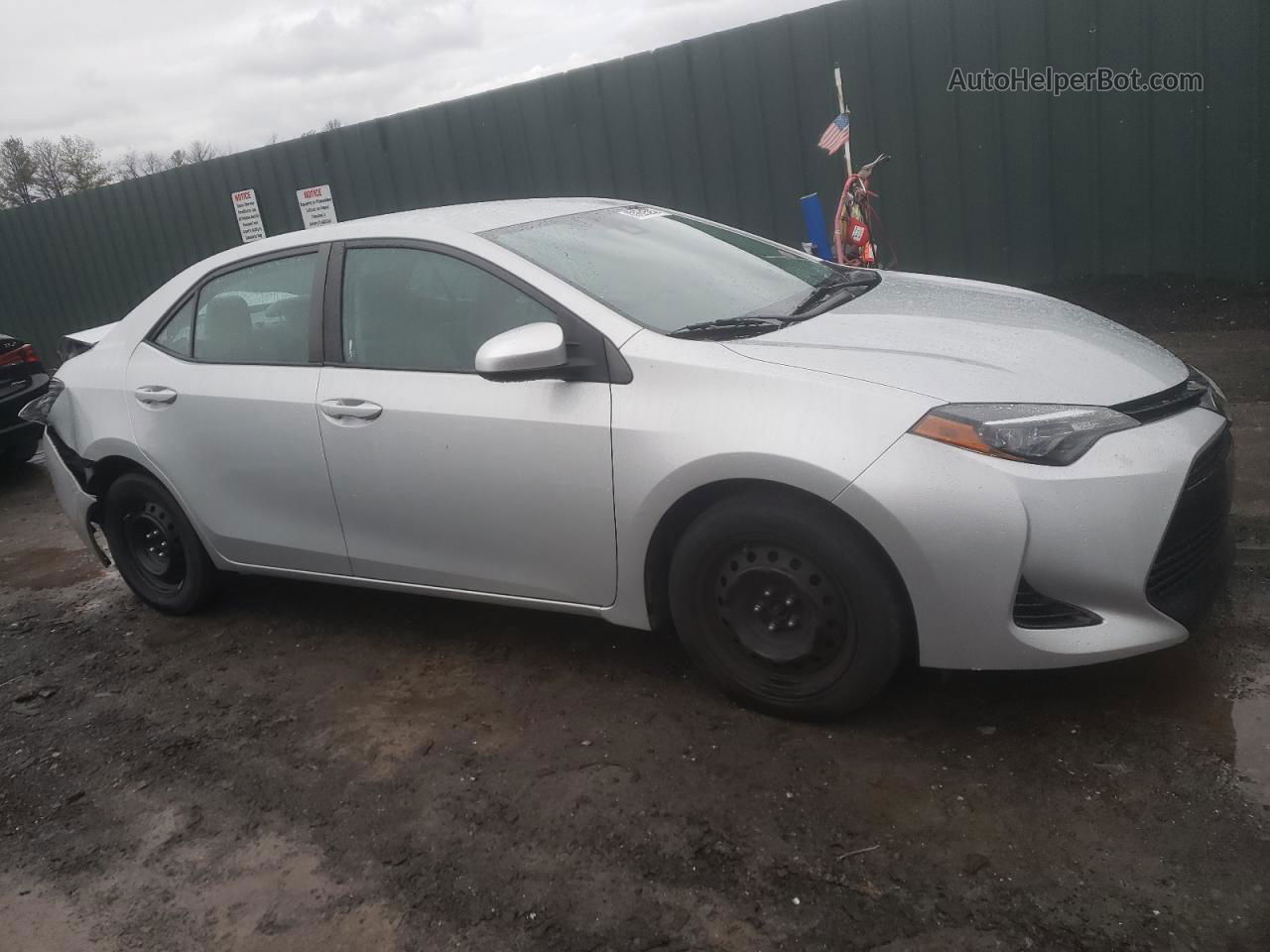 2017 Toyota Corolla L Silver vin: 2T1BURHE0HC953312