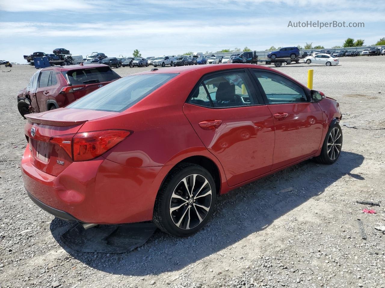 2017 Toyota Corolla L Red vin: 2T1BURHE0HC961927