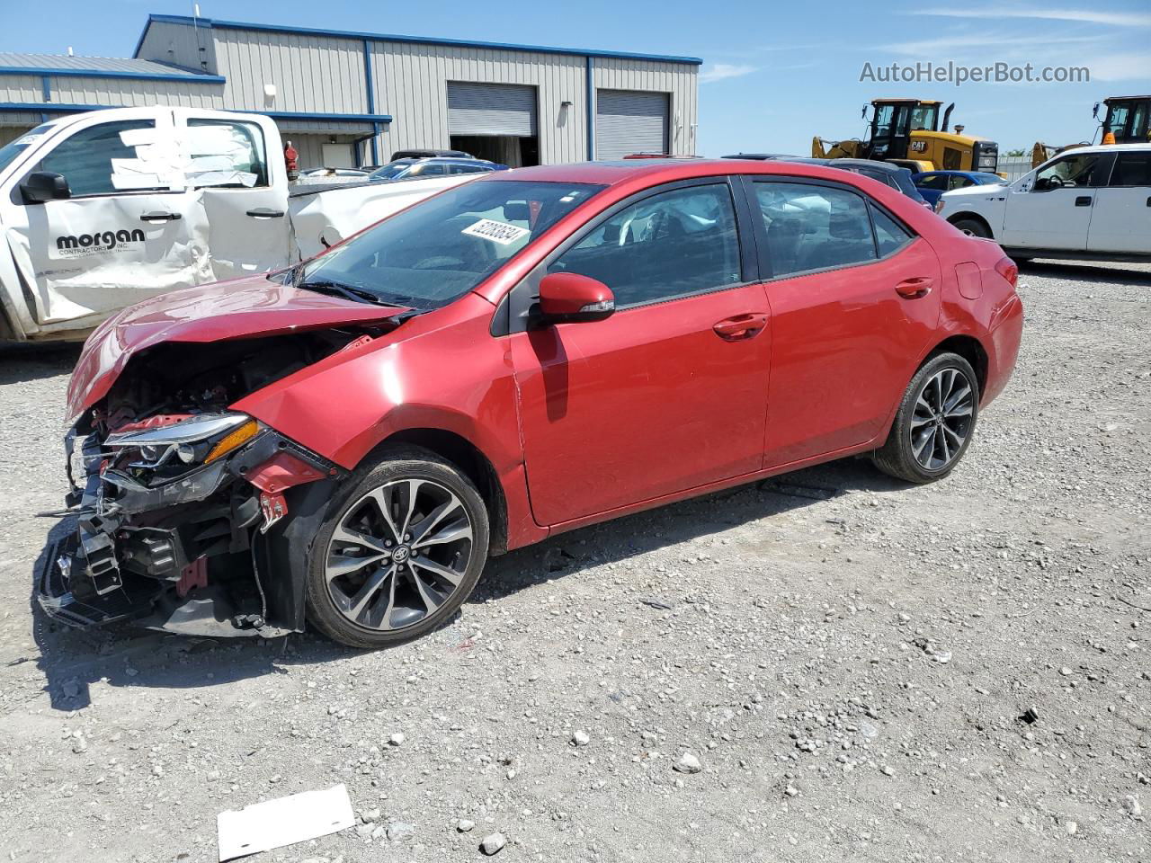 2017 Toyota Corolla L Red vin: 2T1BURHE0HC961927