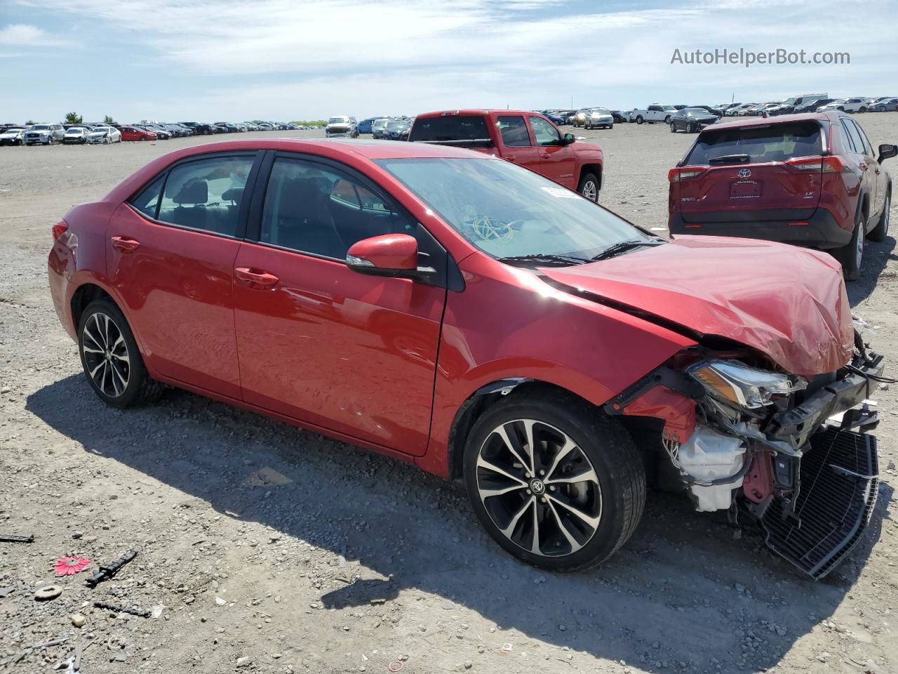 2017 Toyota Corolla L Красный vin: 2T1BURHE0HC961927