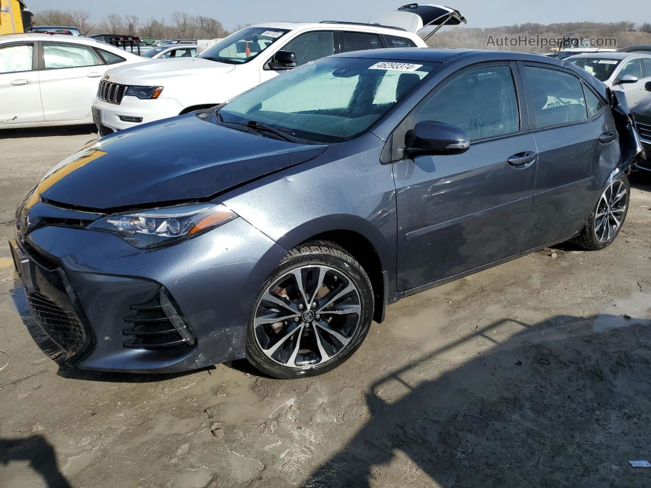 2019 Toyota Corolla L Угольный vin: 2T1BURHE0KC127566