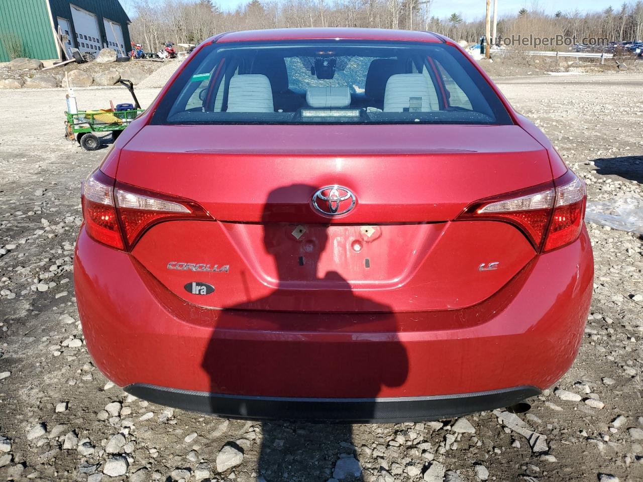 2019 Toyota Corolla L Красный vin: 2T1BURHE0KC131956