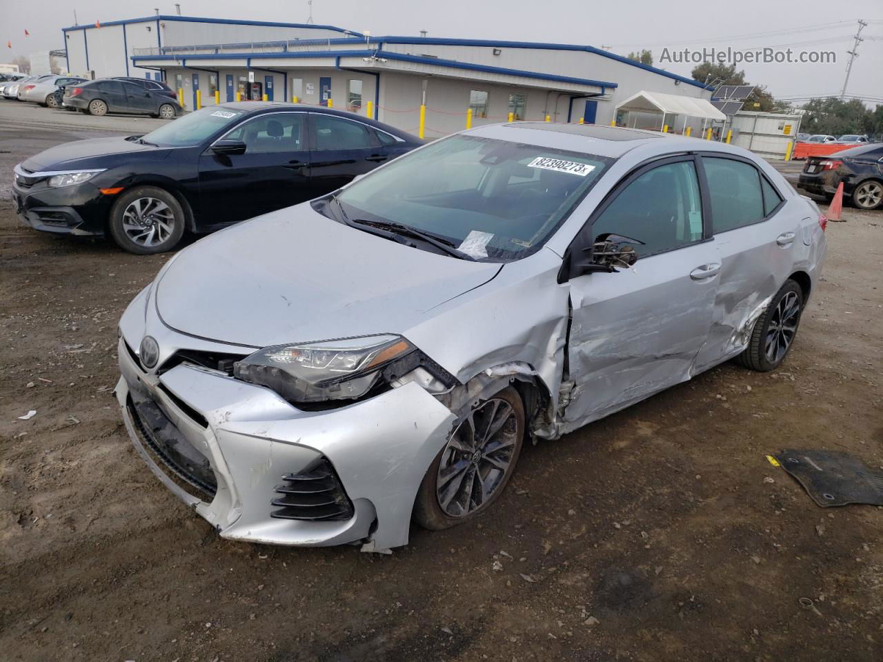 2019 Toyota Corolla L Gray vin: 2T1BURHE0KC146148