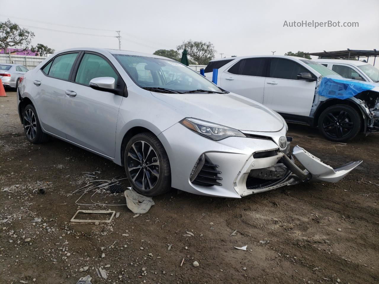 2019 Toyota Corolla L Gray vin: 2T1BURHE0KC146148