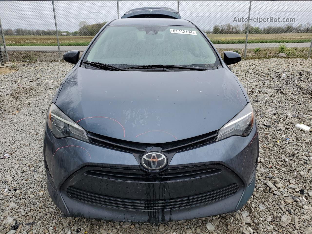 2019 Toyota Corolla L Серый vin: 2T1BURHE0KC169297