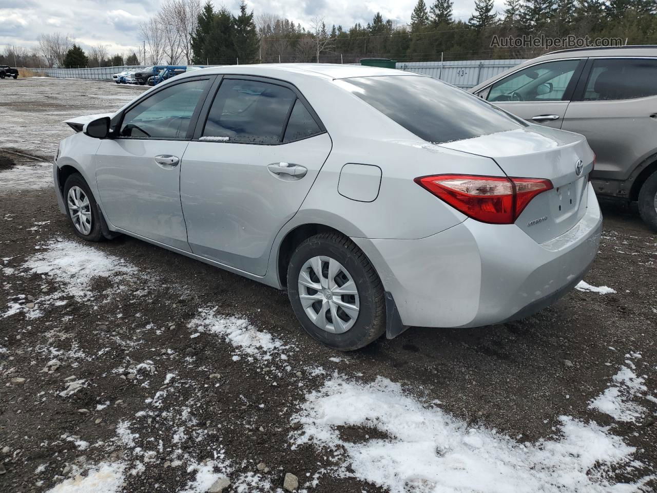 2019 Toyota Corolla L Silver vin: 2T1BURHE0KC179036