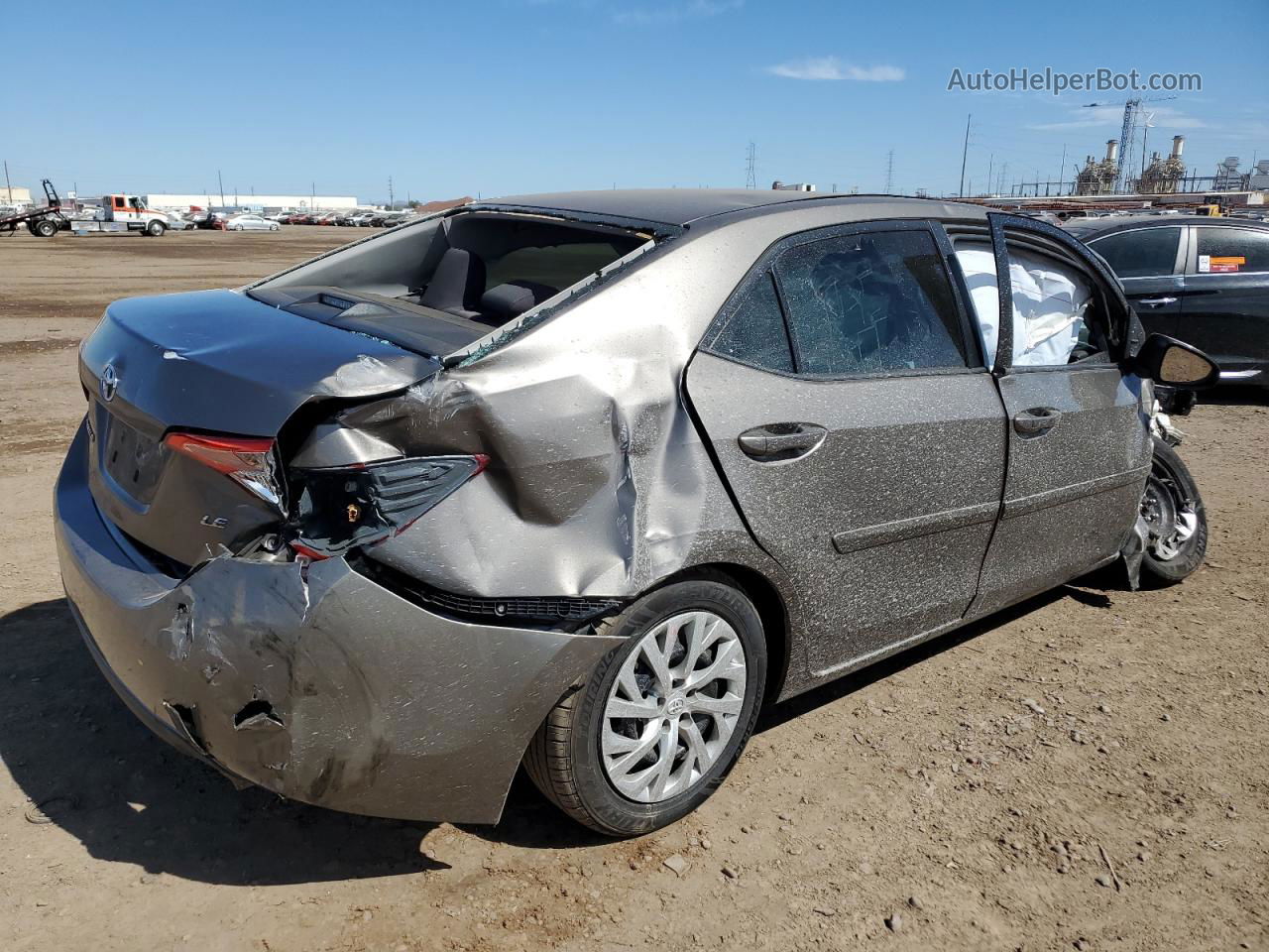 2019 Toyota Corolla L Gray vin: 2T1BURHE0KC180817