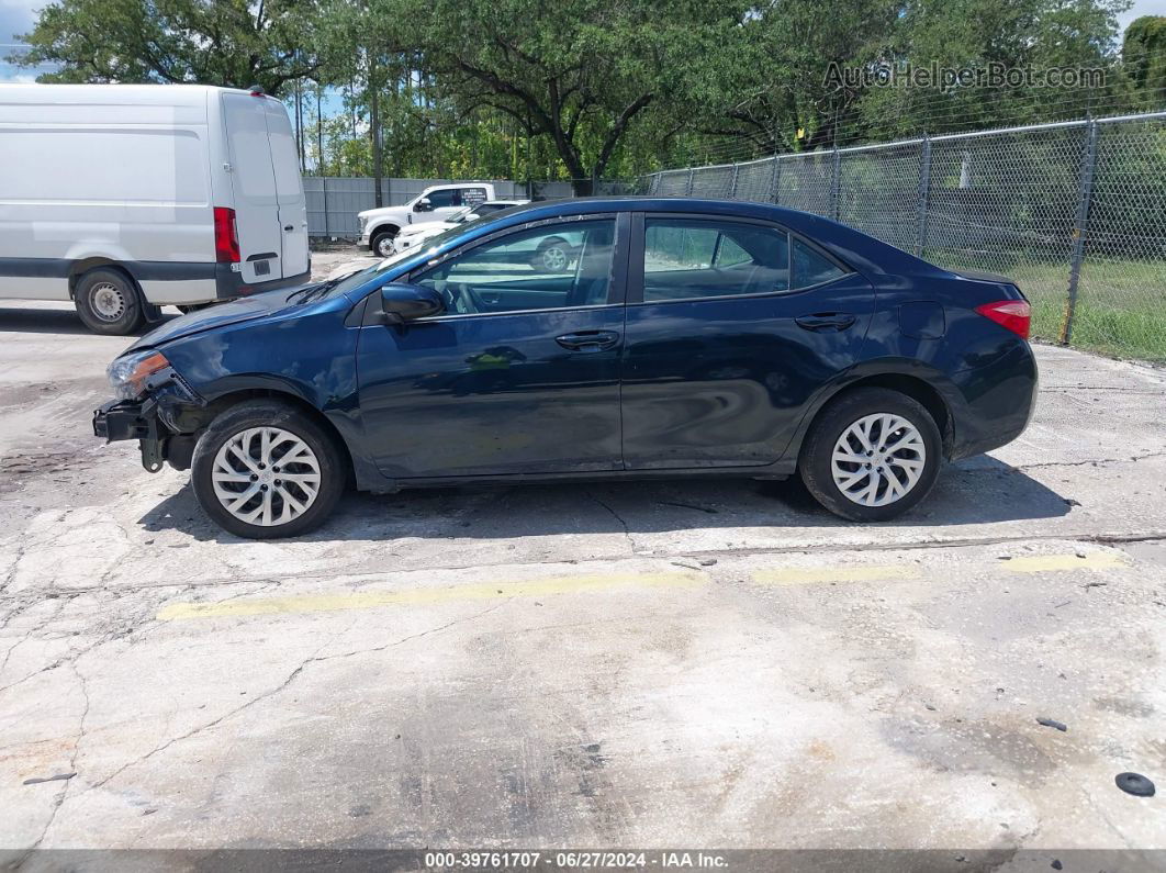 2019 Toyota Corolla Le Blue vin: 2T1BURHE0KC189498